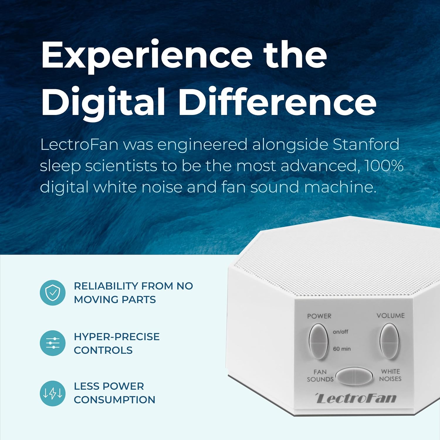 LectroFan Classic Advanced Digital Fan Sound Machine Engineered with Stanford Sleep Scientists