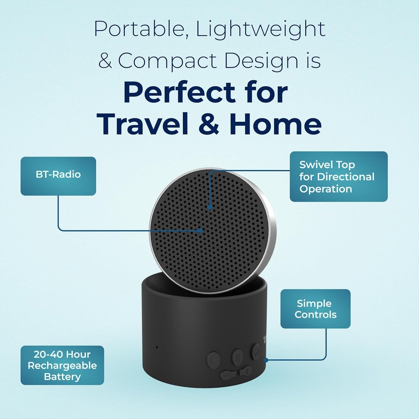 LectroFan Micro2+ White Noise and Fan Sound Sleep Machine and Bluetooth Speaker Features