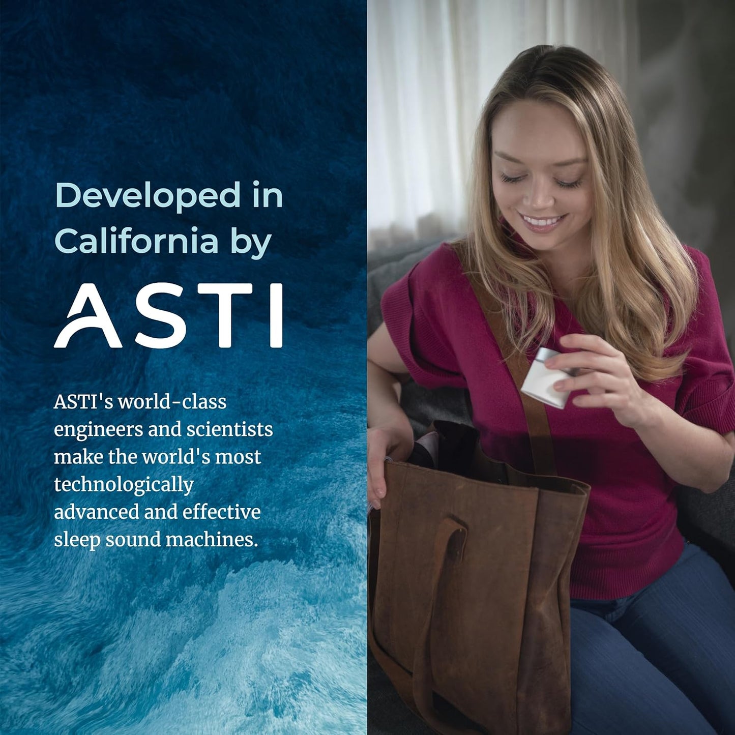 LectroFan Micro2+ White Noise and Fan Sound Sleep Machine and Bluetooth Speaker Developed in California by ASTI
