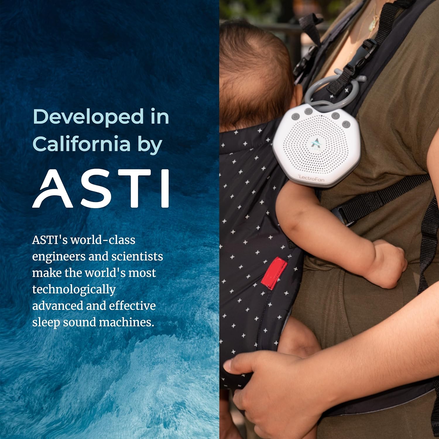 LectroFan Alpha Portable Baby Sound Sleep Machine Developed in California by ASTI